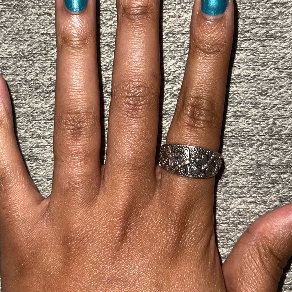 Sterling silver dragonfly ring